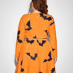 SHEIN Plus bat & Star print crop top and tee set